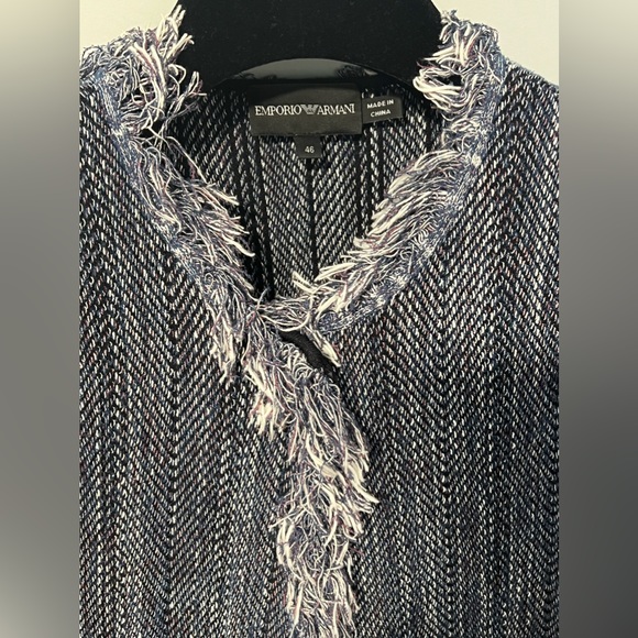 Emporio Armani Fringed Cardigan Evening Jacket Blazer - Picture 10 of 10